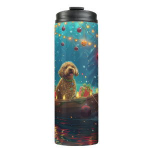 Goldendoodle Christmas Festive Voyage Thermal Tumbler