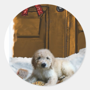 Goldendoodle Christmas Gifts Classic Round Sticker