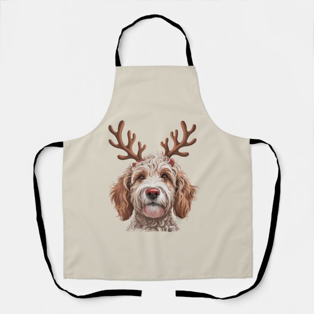 Goldendoodle Christmas Lover Dog Mum Gift Apron (Front)