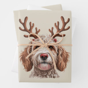 Goldendoodle Christmas Lover Dog Mum Gift Wrapping Paper Sheet