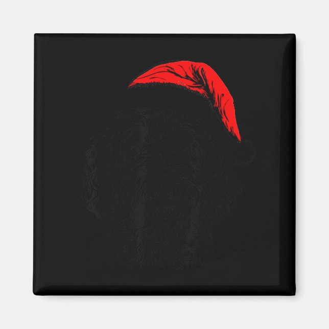 Goldendoodle Christmas Santa Hat Xmas Pajama Golde Magnet (Front)