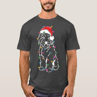 Goldendoodle Christmas Tree Lights Funny Dog Lover T-Shirt