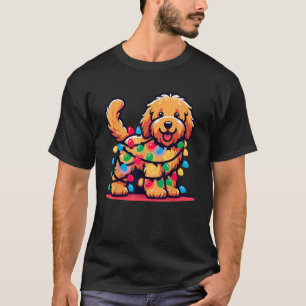 Goldendoodle Christmas Tree Xmas Lights Golden Doo T-Shirt