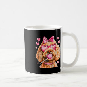 Goldendoodle Coquette Bow Valentine Day Raglan Bys Coffee Mug