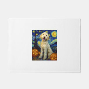 Goldendoodle Cute Dog Halloween Jack O Lantern Pum Doormat