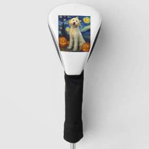 Goldendoodle Cute Dog Halloween Jack O Lantern Pum Golf Head Cover