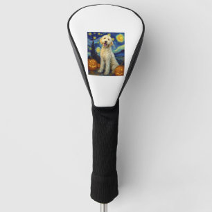Goldendoodle Cute Dog Halloween Jack O Lantern Pum Golf Head Cover