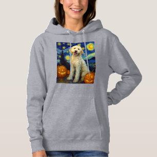 Goldendoodle Cute Dog Halloween Jack O Lantern Pum Hoodie