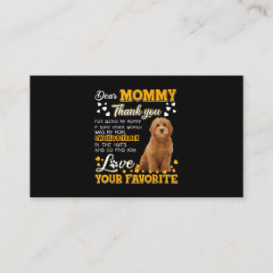 Goldendoodle Dear Mummy Thank You For Being My Mum Business Card