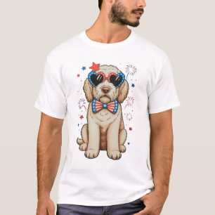 Goldendoodle Dog 250th Anniversary Patriotic T-Shirt