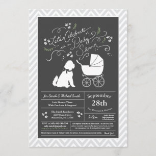 Goldendoodle Dog Baby Shower Gender Neutral Invitation