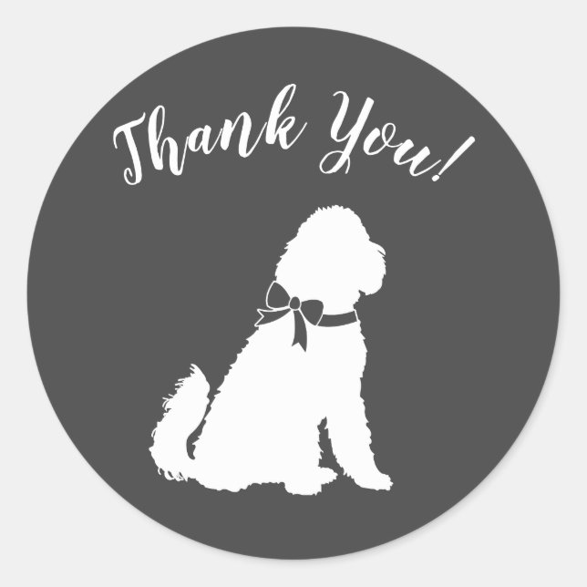 Goldendoodle Dog Baby Shower Genderless Classic Round Sticker (Front)