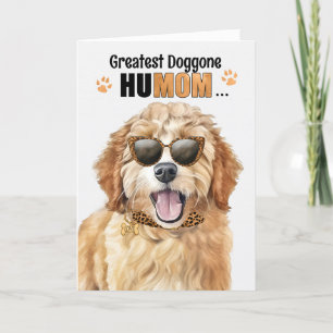 Goldendoodle Dog Best HuMOM Ever Mother's Day Holiday Card