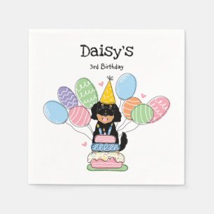 Goldendoodle Dog Birthday Party Paper Napkins