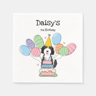 Goldendoodle Dog Birthday Party Paper Napkins