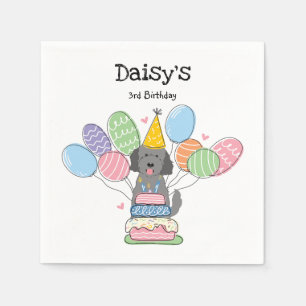 Goldendoodle Dog Birthday Party Paper Napkins