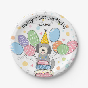 Goldendoodle Dog Birthday Party Paper Plates