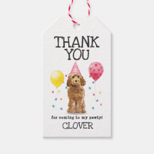 Goldendoodle Dog Birthday Thank You Favour Gift Ta Tags