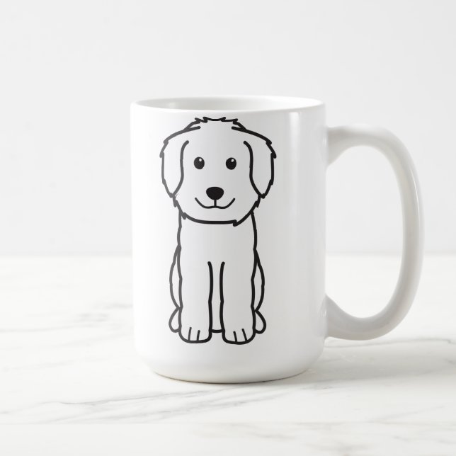Goldendoodle Dog Cartoon Coffee Mug (Right)