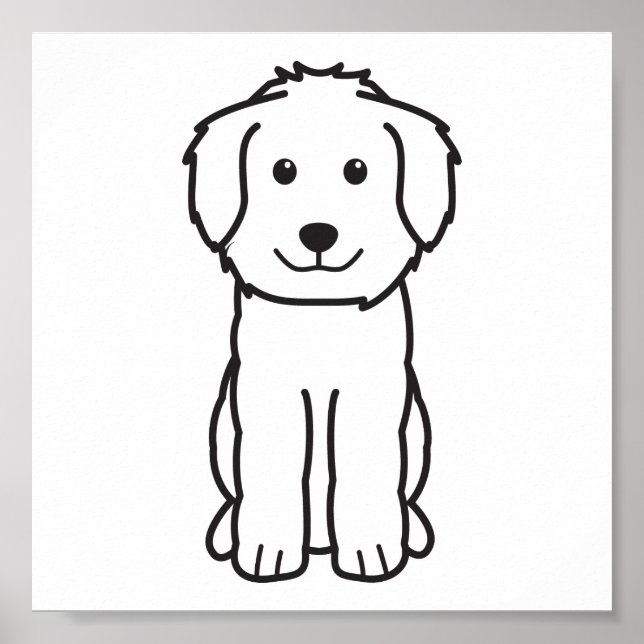 Goldendoodle Dog Cartoon Poster (Front)