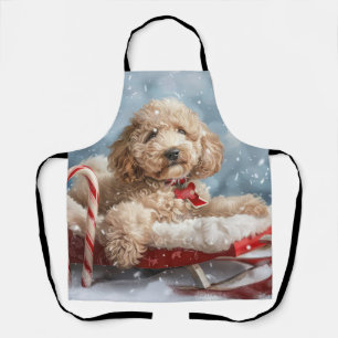 Goldendoodle Dog Christmas Festive  Apron