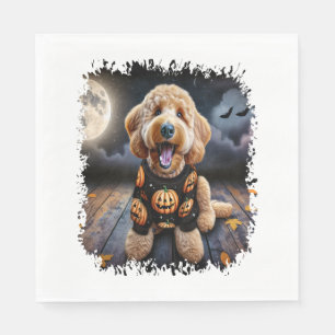 Goldendoodle Dog Halloween Napkin