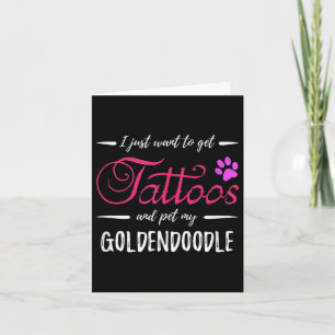 Goldendoodle Dog Lover Tattoo Funny Dog Mum Gift I Card