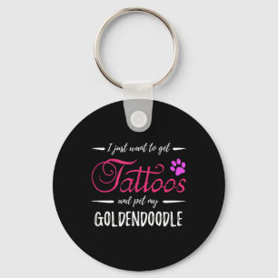 Goldendoodle Dog Lover Tattoo Funny Dog Mum Gift I Key Ring