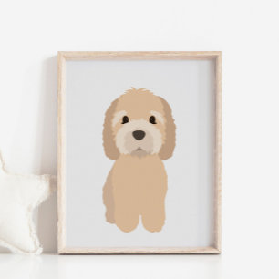 GoldenDoodle Dog Nursery & Kids Room Decor Poster
