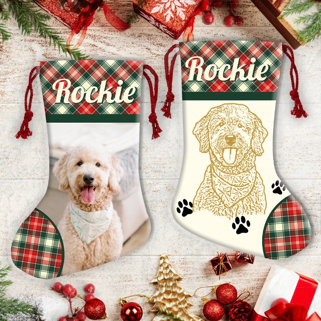 Goldendoodle Dog Personalised Christmas Stocking (Creator Uploaded)