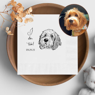 Goldendoodle Dog Personalised I Do Too Napkin