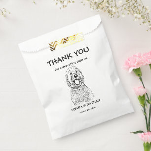 Goldendoodle Dog Personalized Thank You Favour Bag