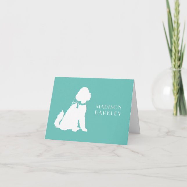 Goldendoodle Dog Puppy Labradoodle Note Card (Front)