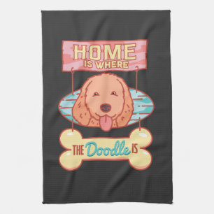 Goldendoodle Dog Tea Towel