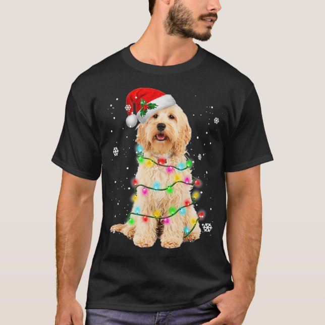 Goldendoodle Dog Tree Christmas Sweater Xmas Pet (Front)