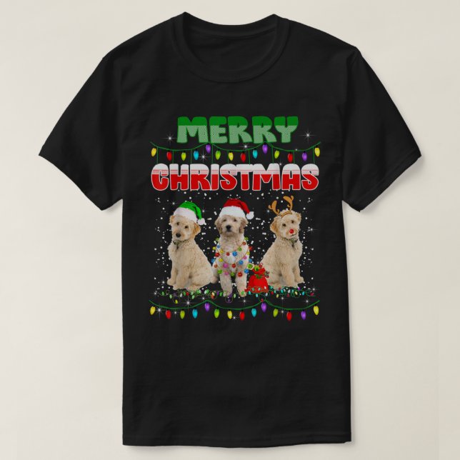 Goldendoodle Dog Tree Christmas Sweater Xmas Pet D (Design Front)