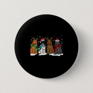 Goldendoodle Dogs Christmas Lights Golden Doodle D 6 Cm Round Badge