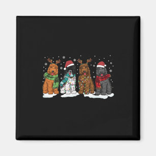 Goldendoodle Dogs Christmas Lights Golden Doodle D Magnet