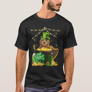Goldendoodle Dogs Lover Funny Irish Shamrock St Pa T-Shirt