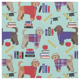 goldendoodle dogs teacher fabric