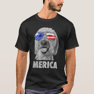 Goldendoodle Doodle 4th of July Merica Men America T-Shirt