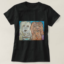 GOLDENDOODLE Drinking Coffee Art
