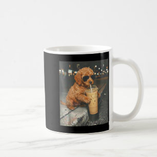Goldendoodle drinking iced coffee funny dog memeGo Mug