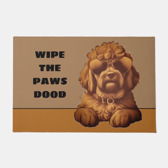 Goldendoodle Exterior Door Mat (Front)