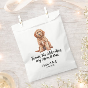 Goldendoodle Full Colour Pet Wedding Favour Bag