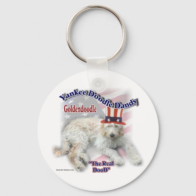 Goldendoodle Gifts Key Ring (Front)