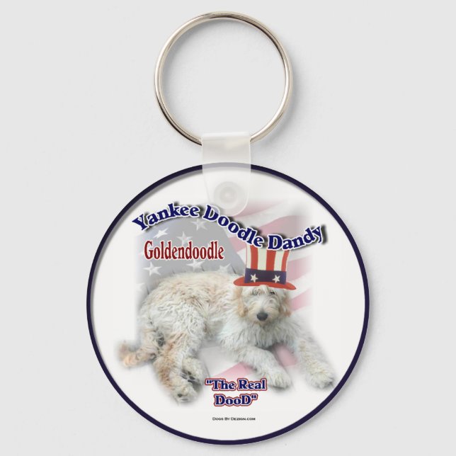 Goldendoodle Gifts Key Ring (Front)