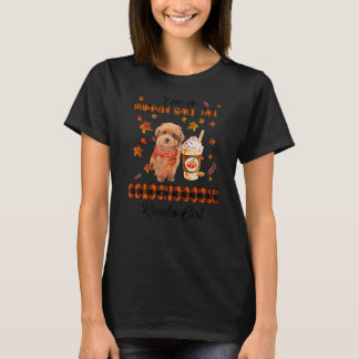 Goldendoodle Girl Pumpkin Spice Fall Leaves Dog La T-Shirt