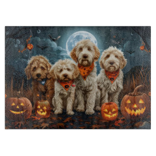 Goldendoodle Halloween Spooky Cutting Board