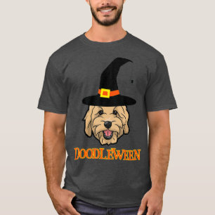 Goldendoodle Halloween  Spooky Golden Doodle Dog T-Shirt
